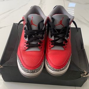 Air Jordan 3 red cement size 12